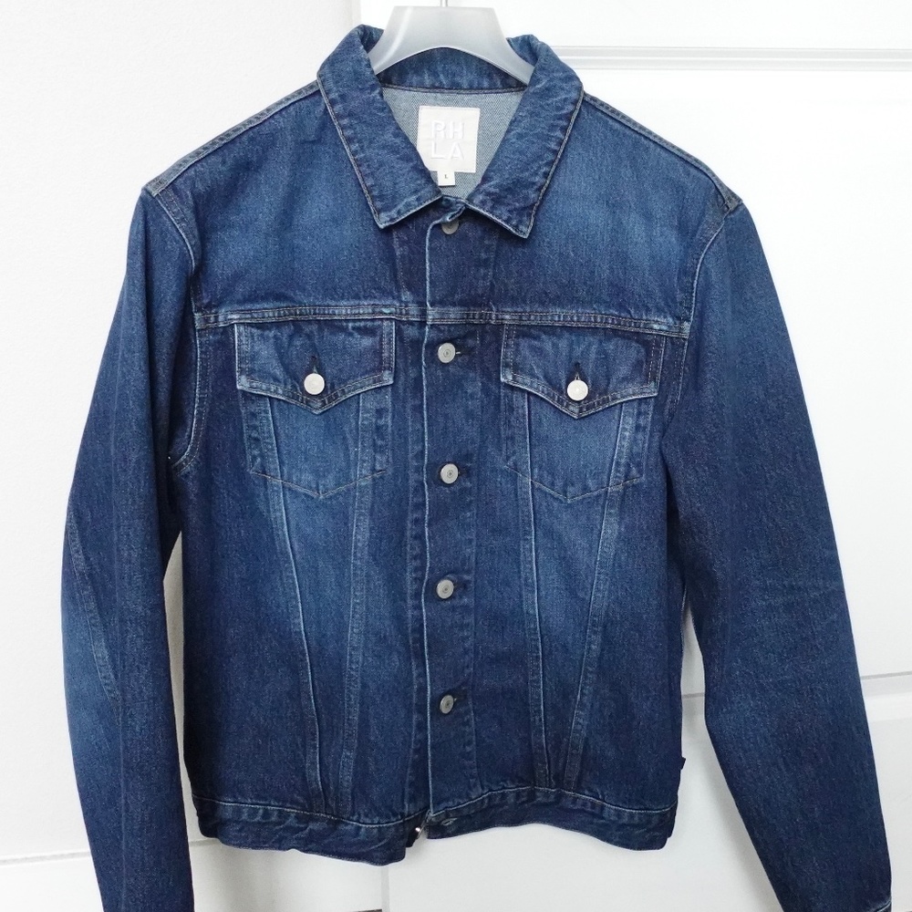 Ron Herman Mens Jean Jacket LARGE Denim Trucker Style Made in Japan NWOT